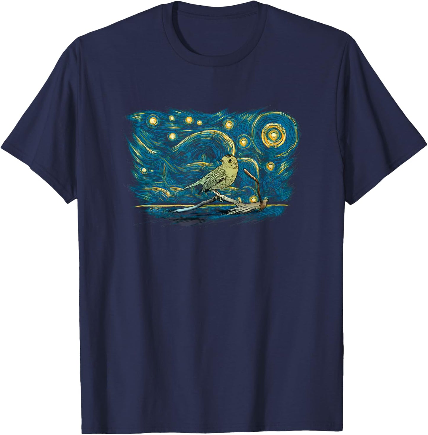 Retro Vintage Style Warbler T-Shirt - T-Shirt | Navy