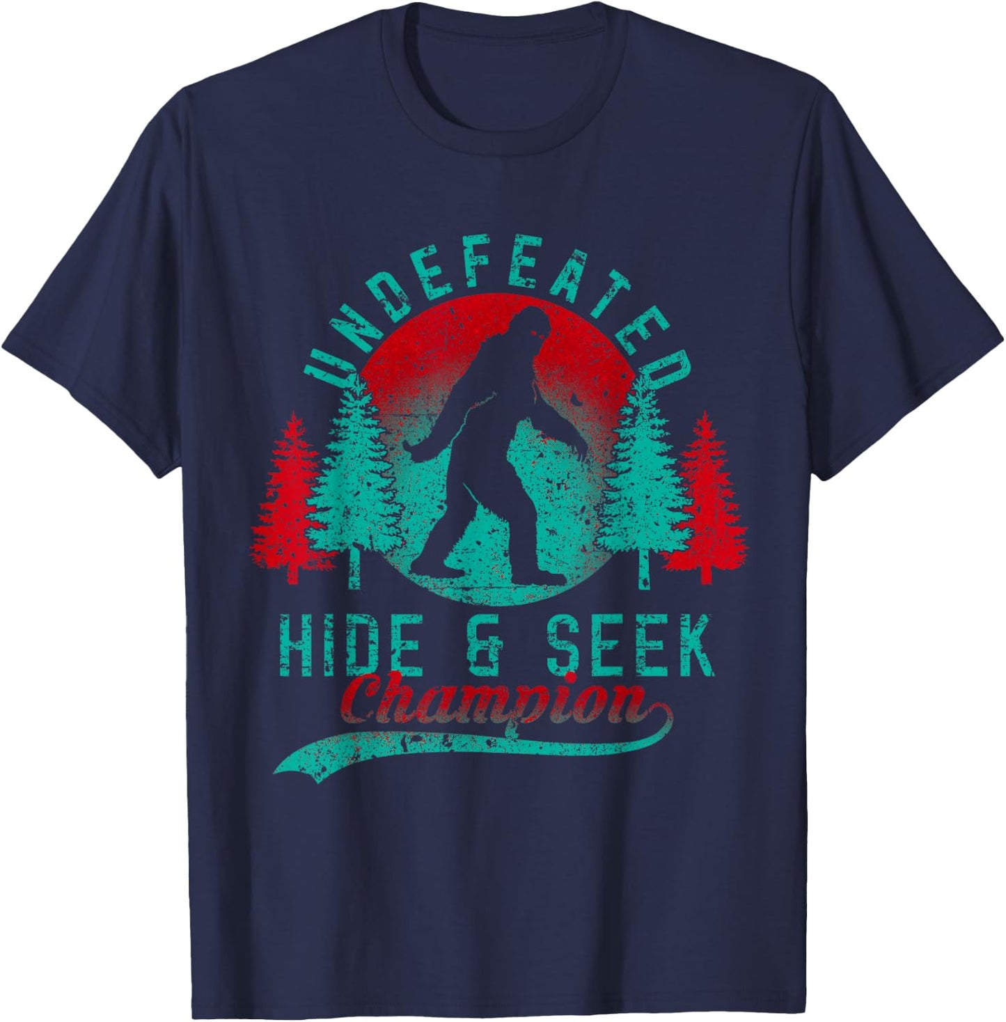Bigfoot Limited Edition Undefeated Hide & Seek Sasquatch T-Shirt - T-Shirt | Navy