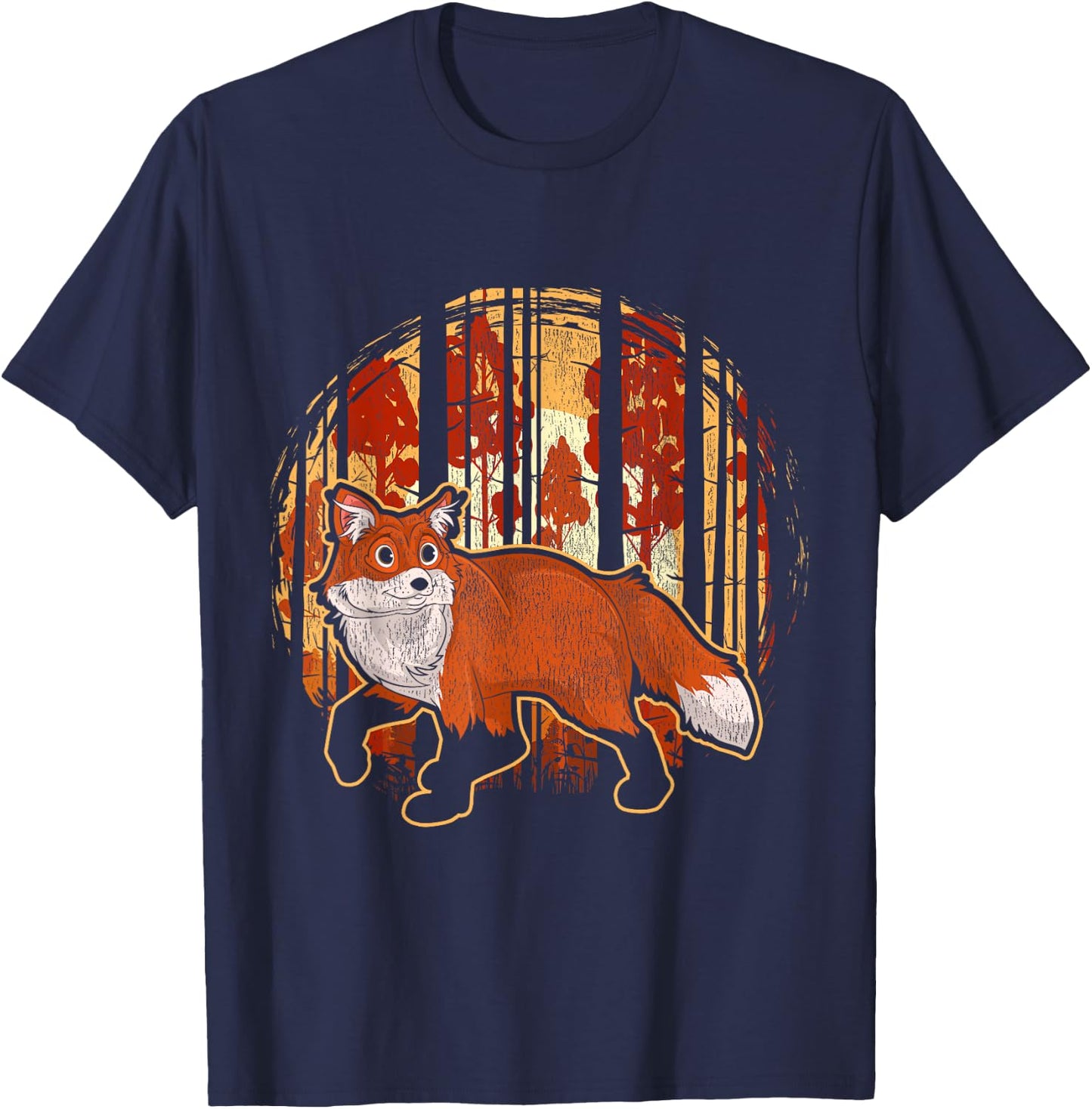 Wildlife Fox Forest Animal Kids Girls Boys Gift Nature Fox T-Shirt - T-Shirt | Navy