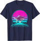 Vintage Retro Sunset Goldfish T-Shirt - T-Shirt | Navy
