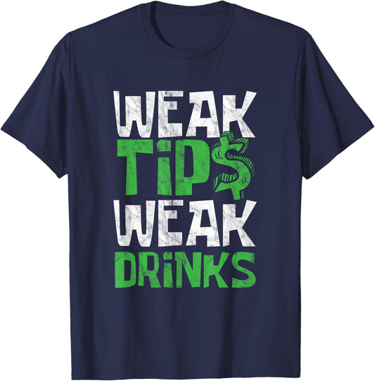 Bartender Small Tip Small Drinks Drinks Gift T-Shirt - T-Shirt | Navy
