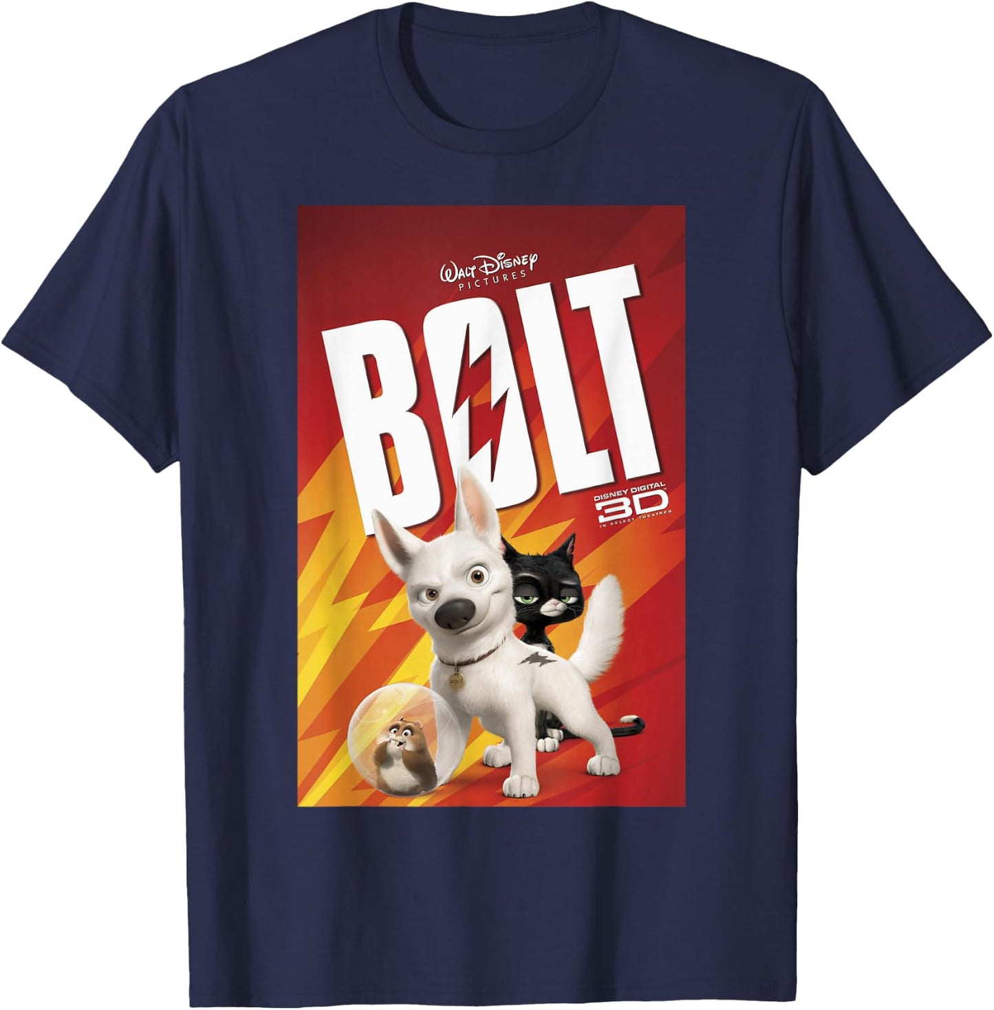 Disney Bolt Poster T-Shirt - T-Shirt | Navy