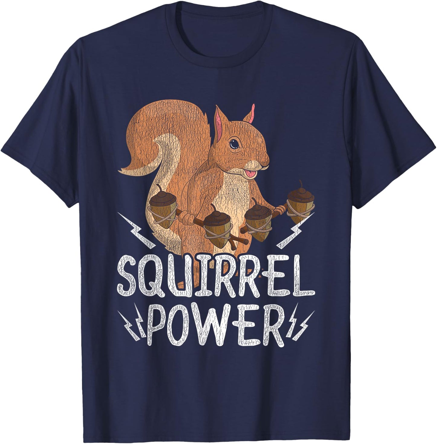 Funny Squirrel Power Zoo Keeper Gift Squirrel T-Shirt - T-Shirt | Navy