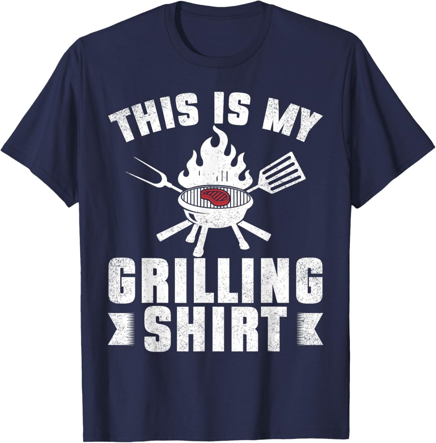 This Is My Grilling Barbecue BBQ Smoker Party Chef T-Shirt - T-Shirt | Navy