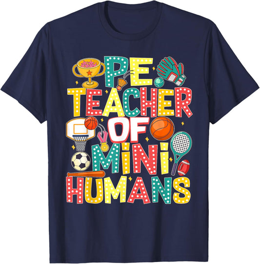 PE Teacher Back To School Physical Education Gym Teachers T-Shirt - T-Shirt | Navy