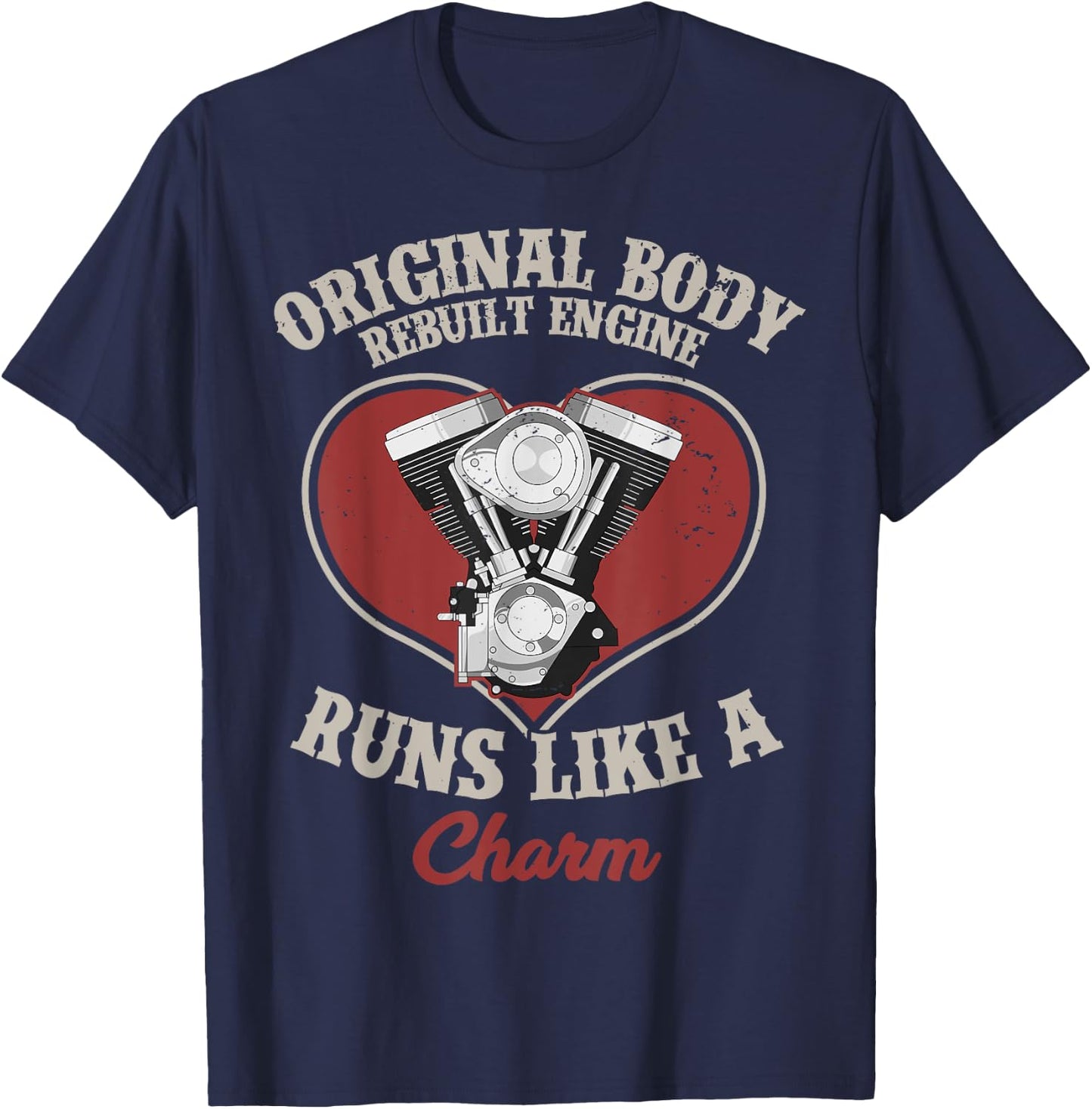 Funny Open Heart Surgery Recovery Survivor Gift Men Women T-Shirt - T-Shirt | Navy