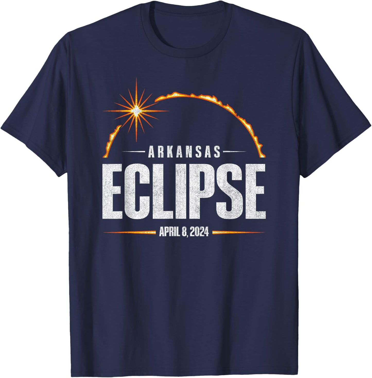 2024 Total Solar Eclipse Arkansas - Total Eclipse 2024 T-Shirt - T-Shirt | Navy