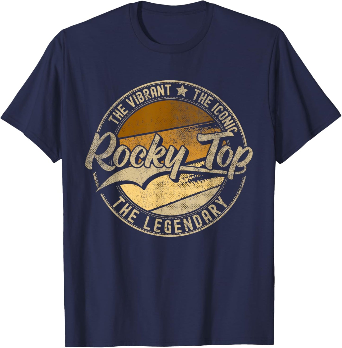 Rocky Top TN | Tennessee | Vintage Distressed T-Shirt - T-Shirt | Navy