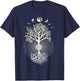 Phases of the Moon Tree of Life Mindfulness T-Shirt - T-Shirt | Navy