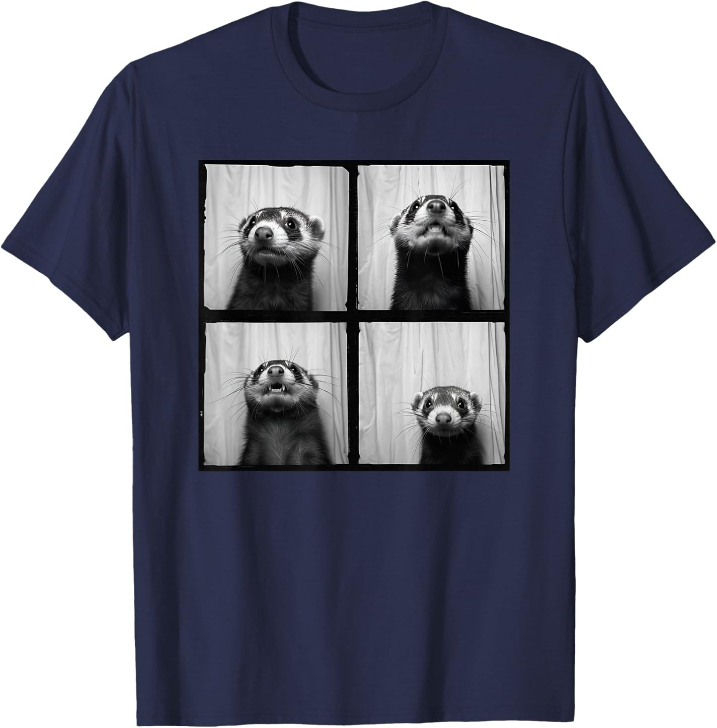 Pet Ferret Face Love Ferrets Funny Ferret T-Shirt - T-Shirt | Navy