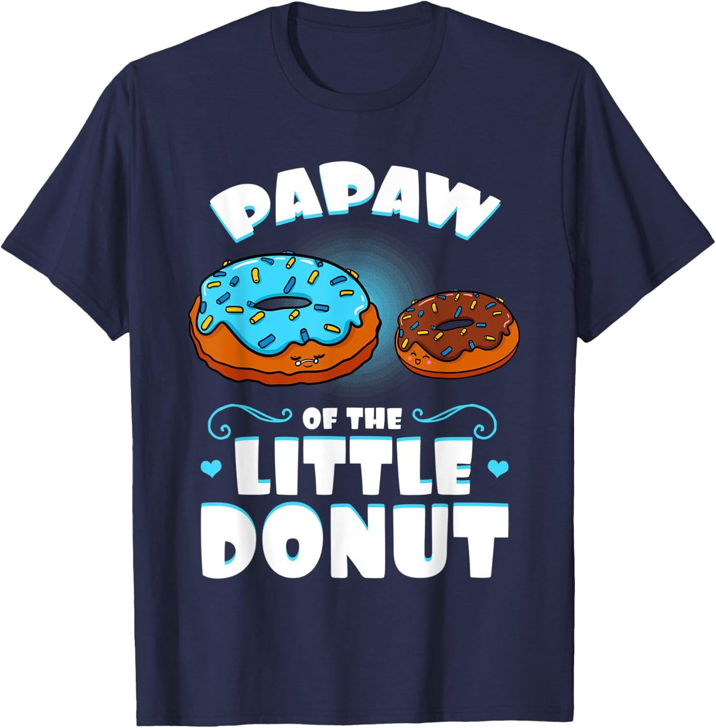 Papaw Of The Little Donut Gender Reveal Announcement T-Shirt - T-Shirt | Navy