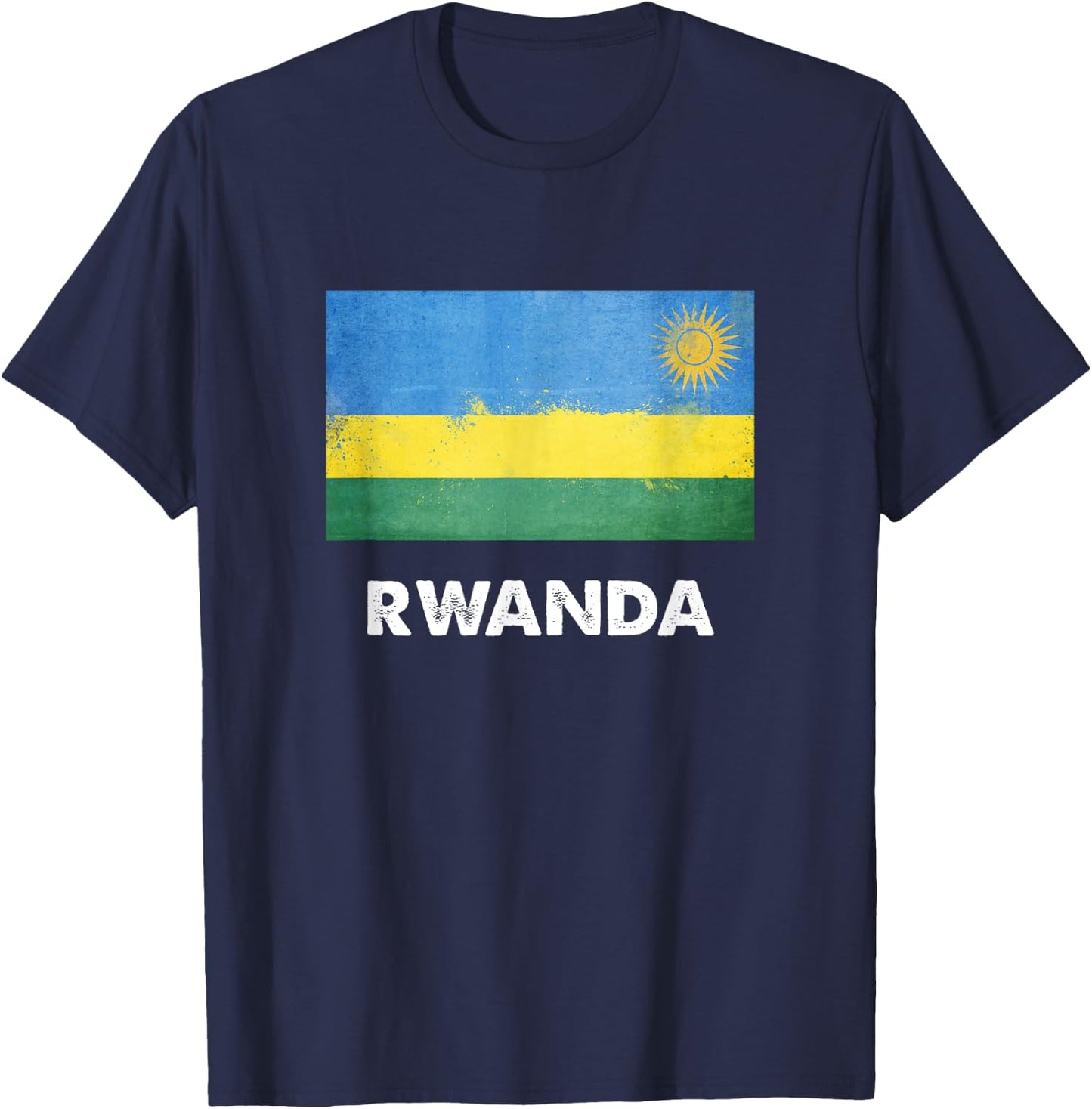 Rwanda flag jersey, Rwanda T-Shirt - T-Shirt | Navy