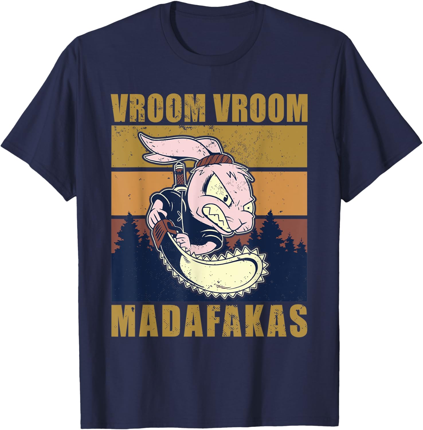 Vroom Vroom Madafakas Rabbit T-Shirt - T-Shirt | Navy