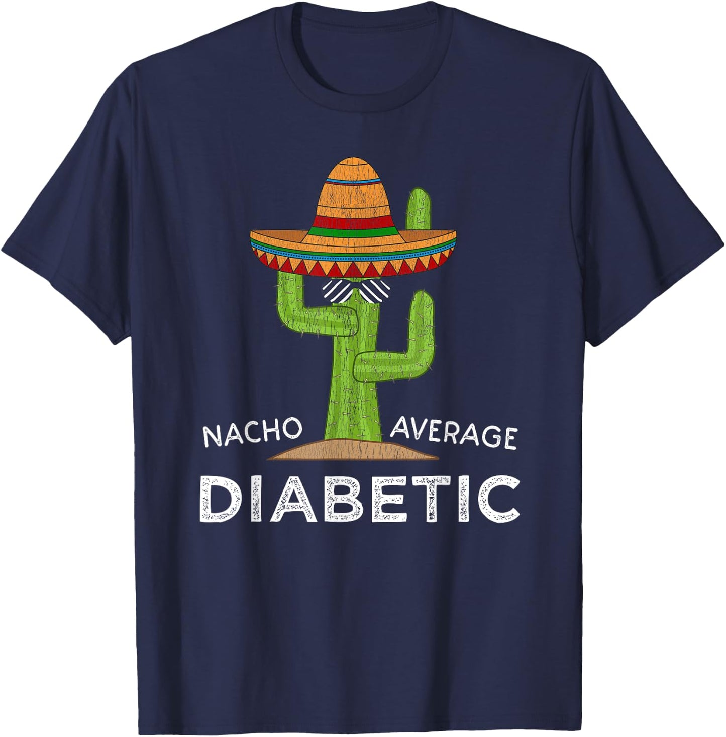 Fun Cute Diabetes Joke Saying | Funny Diabetic Humor T-Shirt - T-Shirt | Navy
