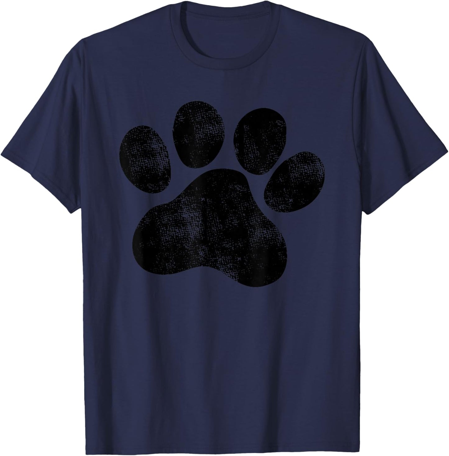 Vintage Dog Paw Men Kids Dog Lovers Small T-Shirt - T-Shirt | Navy