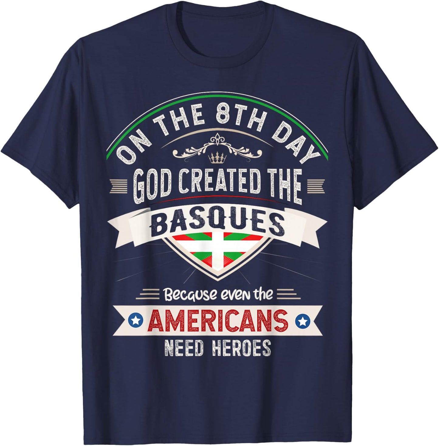 Basque Country Design Basque Men & Women T-Shirt - T-Shirt | Navy