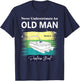 Never Underestimate An Old Man With A Pontoon Boat T-Shirt - T-Shirt | Navy