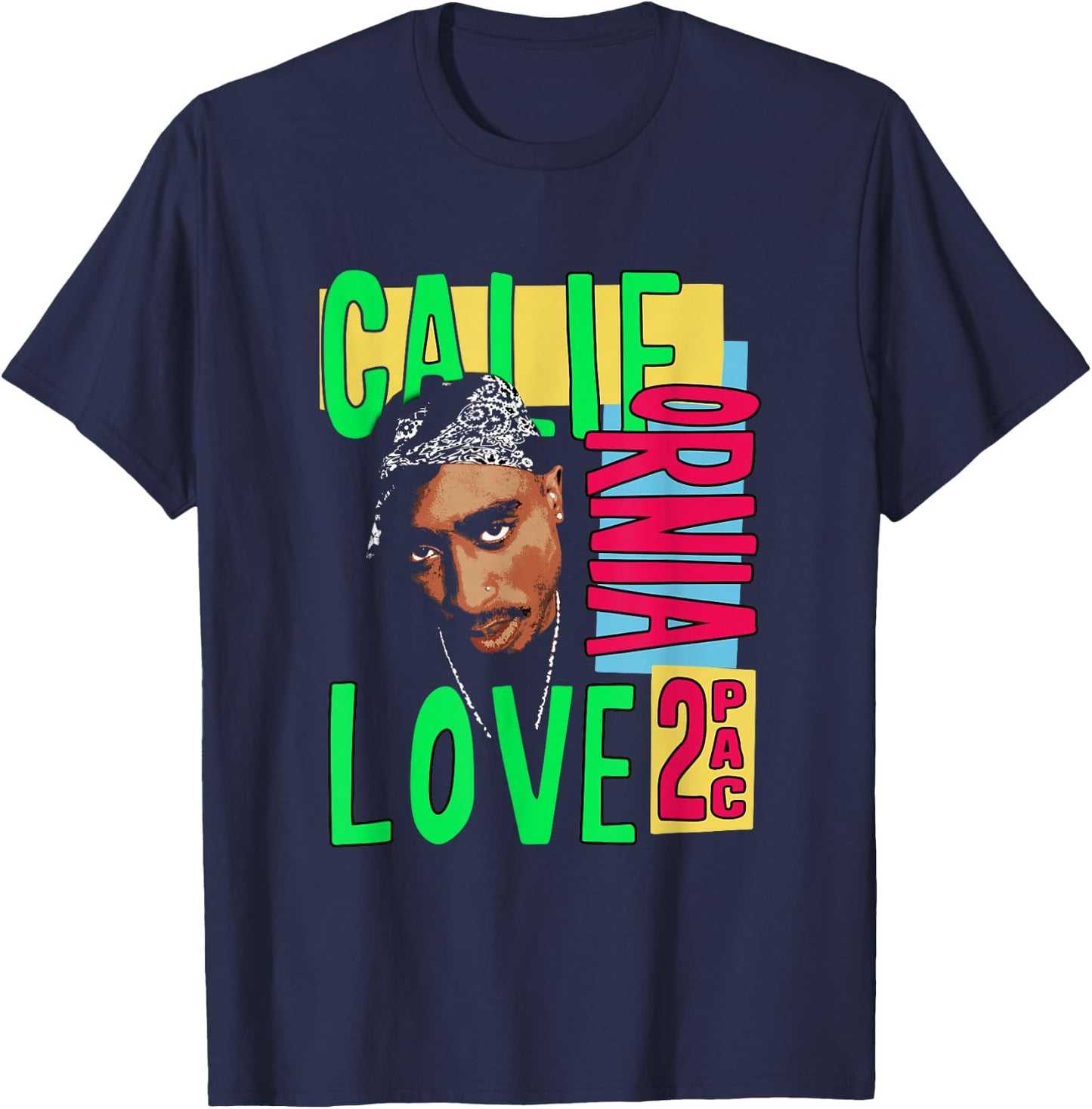 Official Tupac California Love T-Shirt - T-Shirt | Navy