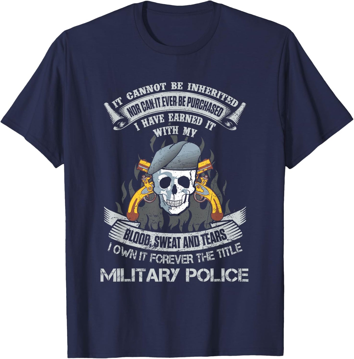 Own Forever The Title Military Police US Army MP Veteran T-Shirt - T-Shirt | Navy