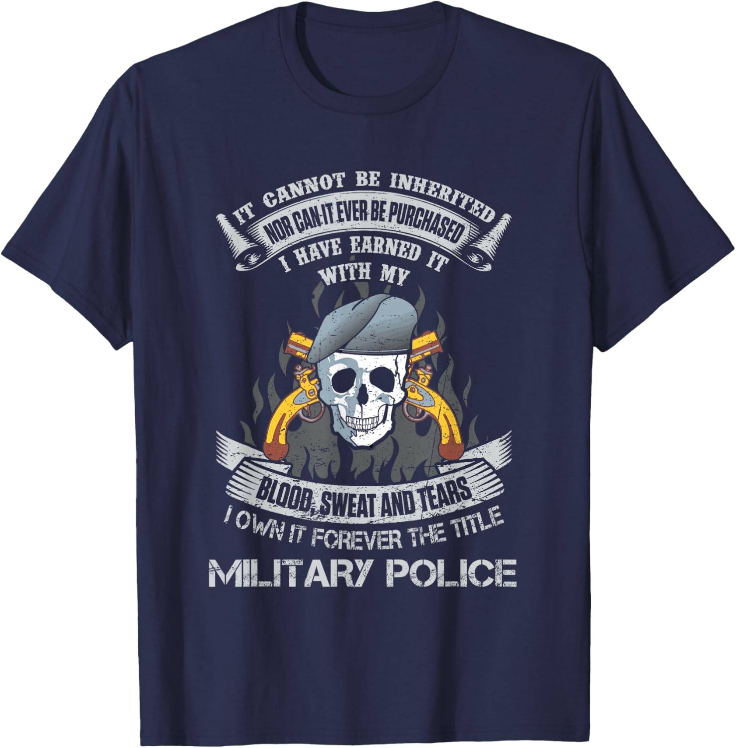 Own Forever The Title Military Police US Army MP Veteran T-Shirt - T-Shirt | Navy