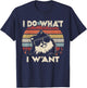 I do what I want funny Pomeranian Vintage Retro T-Shirt - T-Shirt | Navy