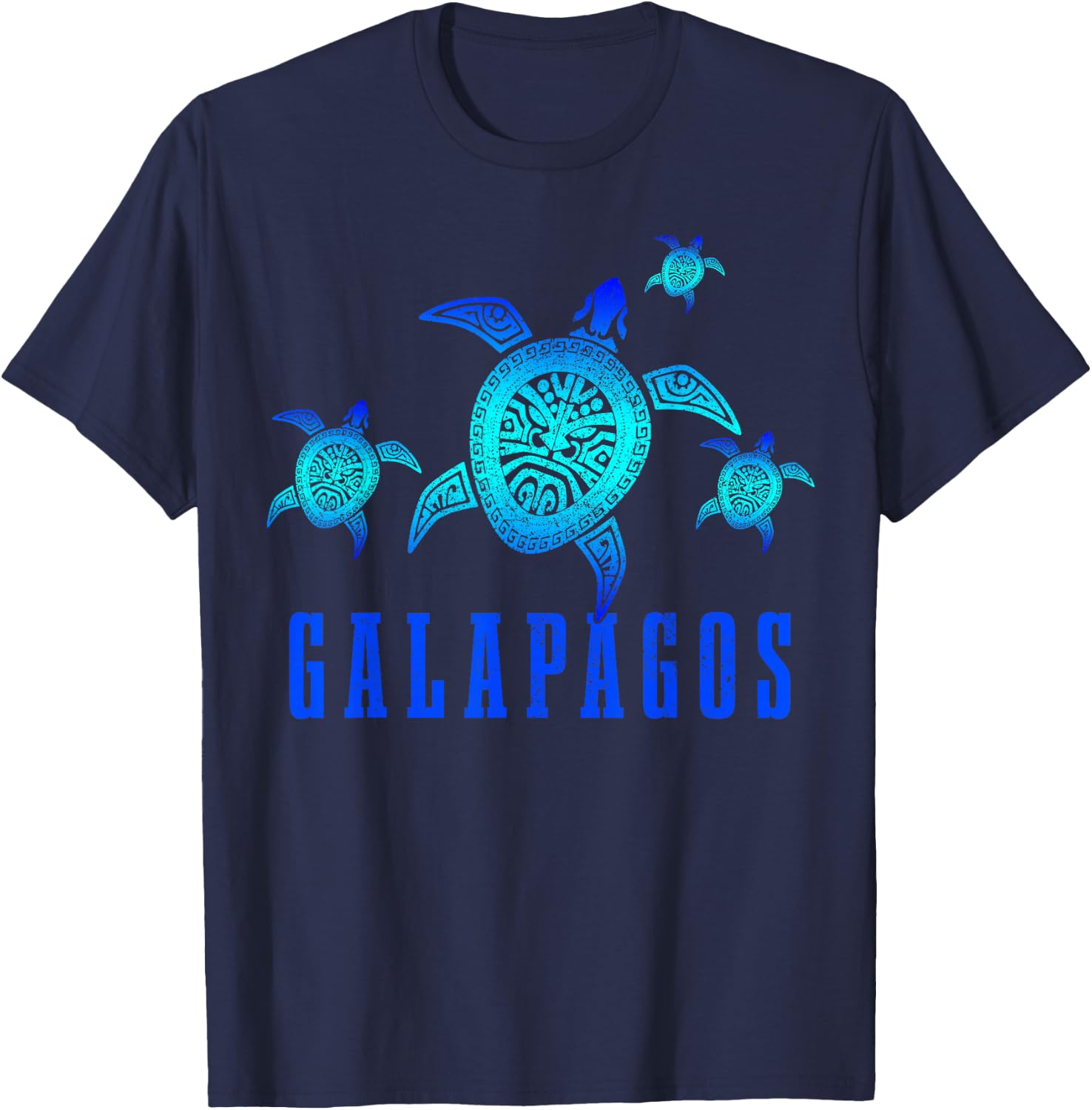 Galapagos Tortoise Diving Diver T-Shirt - T-Shirt | Navy