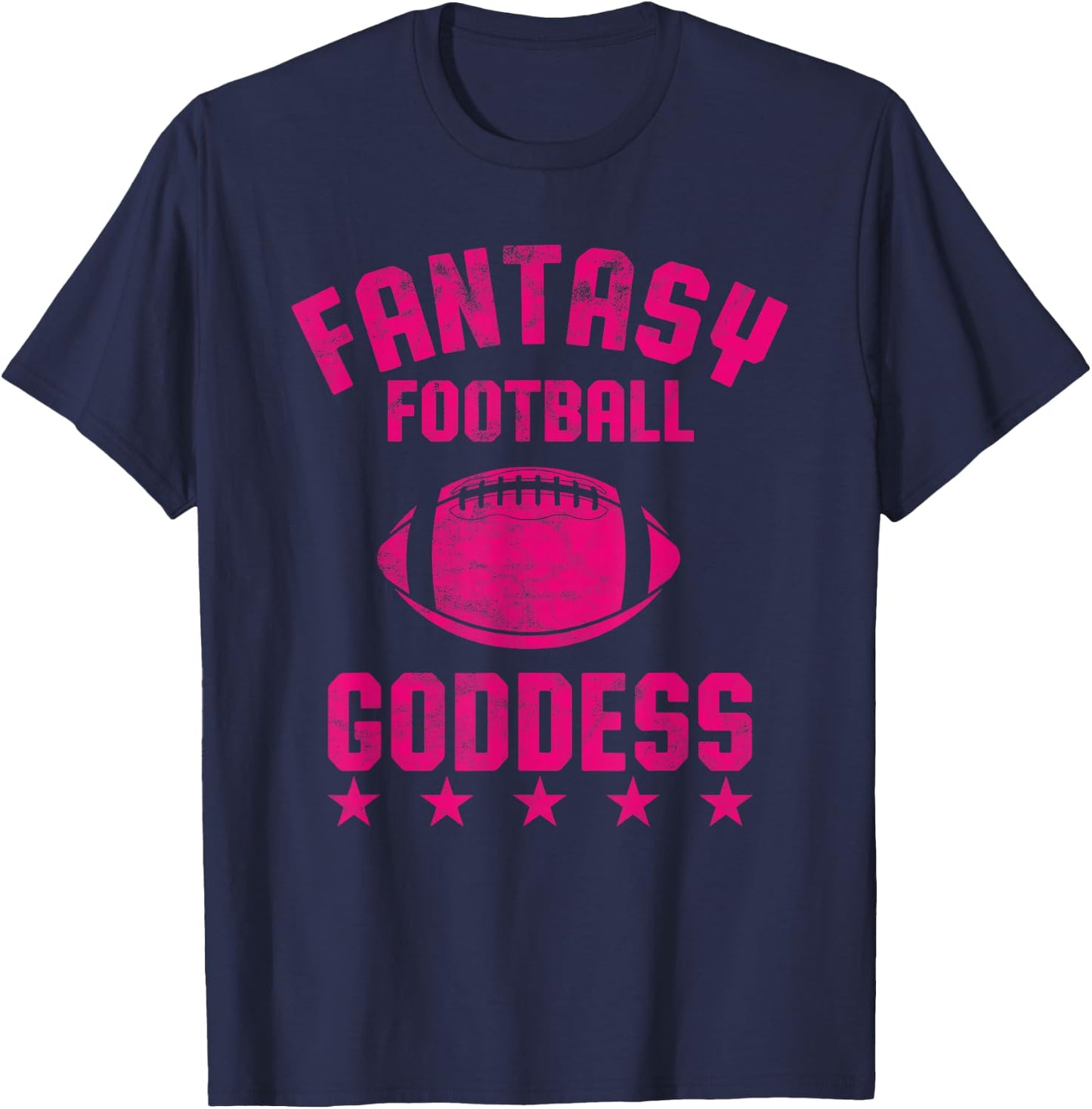 Fantasy Football Goddess Women Cute Design for One Part T-Shirt - T-Shirt | Navy