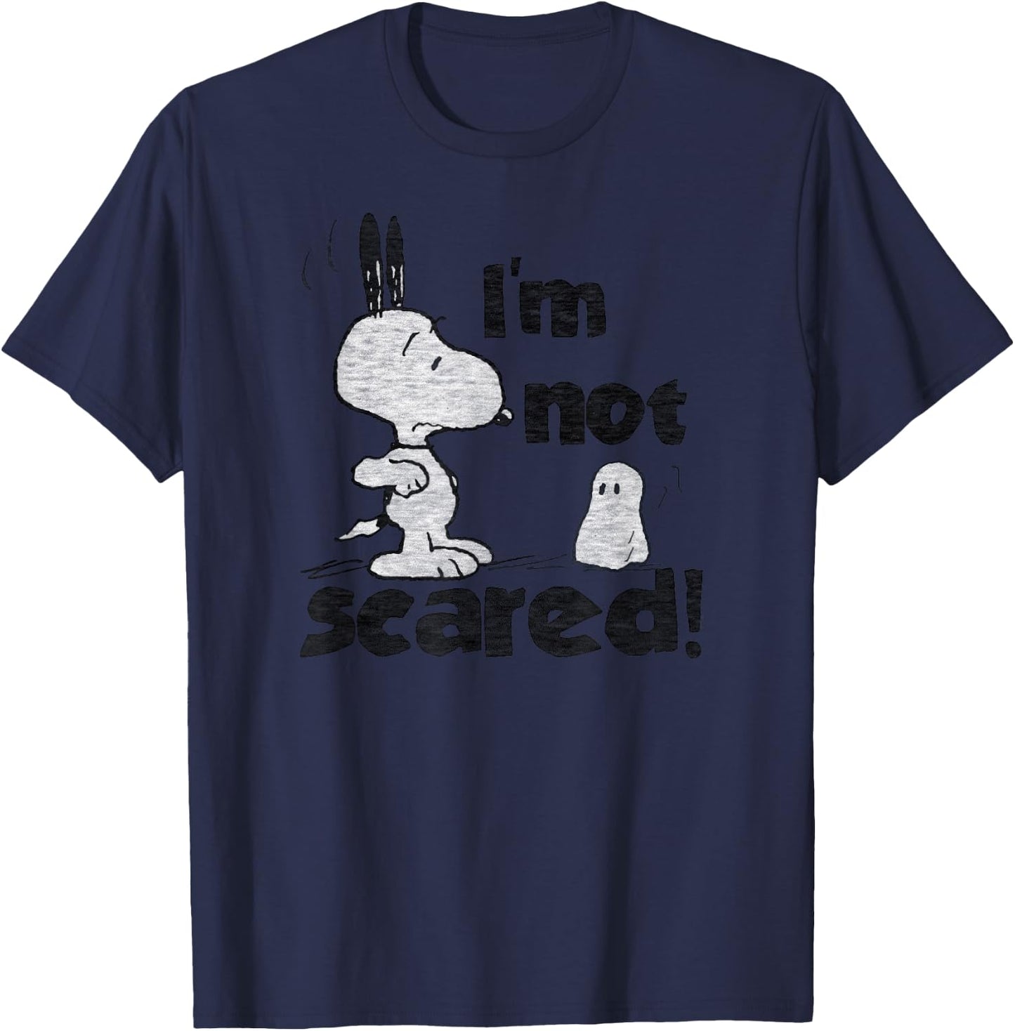 Peanuts Halloween Snoopy Not Scare T-Shirt - T-Shirt | Navy