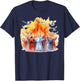 Pentecost Doves Tongues Fire Flame Holy Spirit Catholic T-Shirt - T-Shirt | Navy