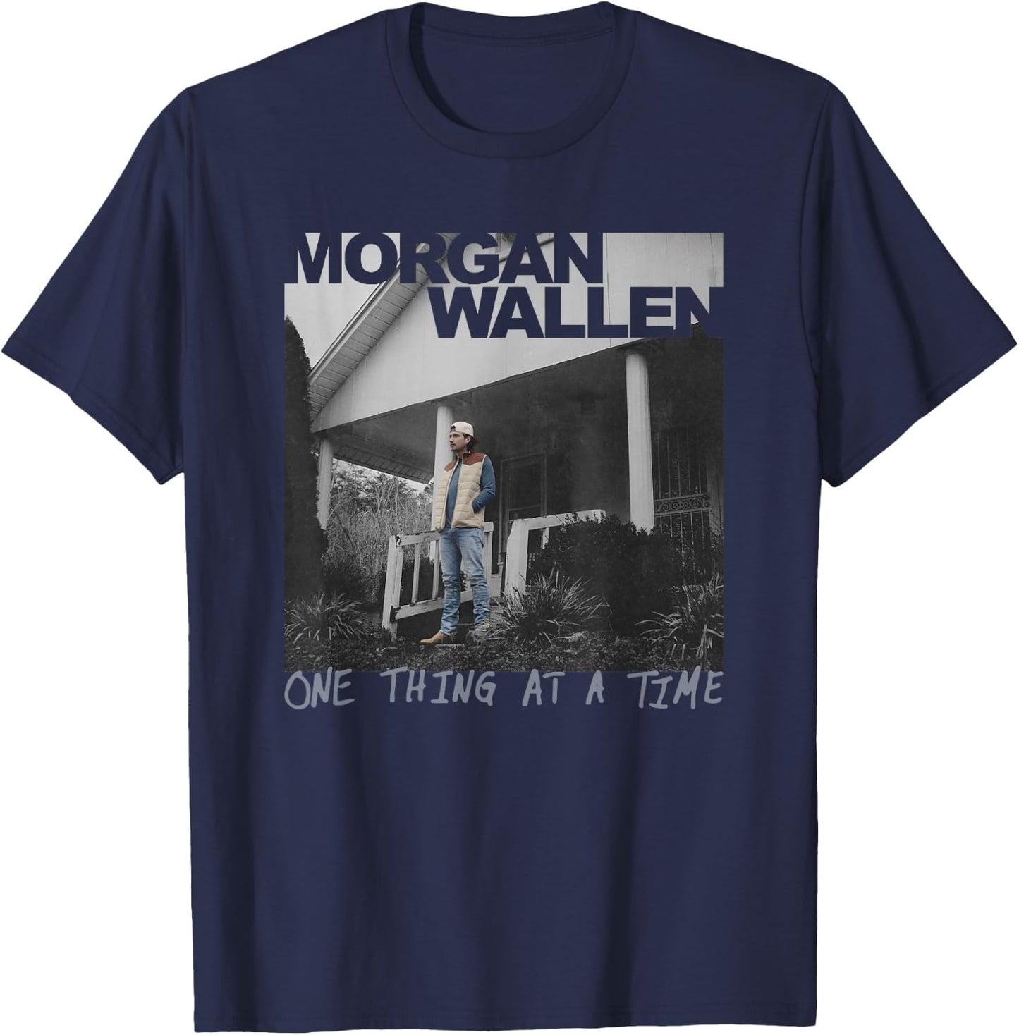 Official Morgan Wallen One Thing At A Time T-Shirt - T-Shirt | Navy