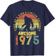 Awesome Since 1975 49th Birthday Gifts Bigfoot Born in 1975 T-Shirt - T-Shirt | Navy