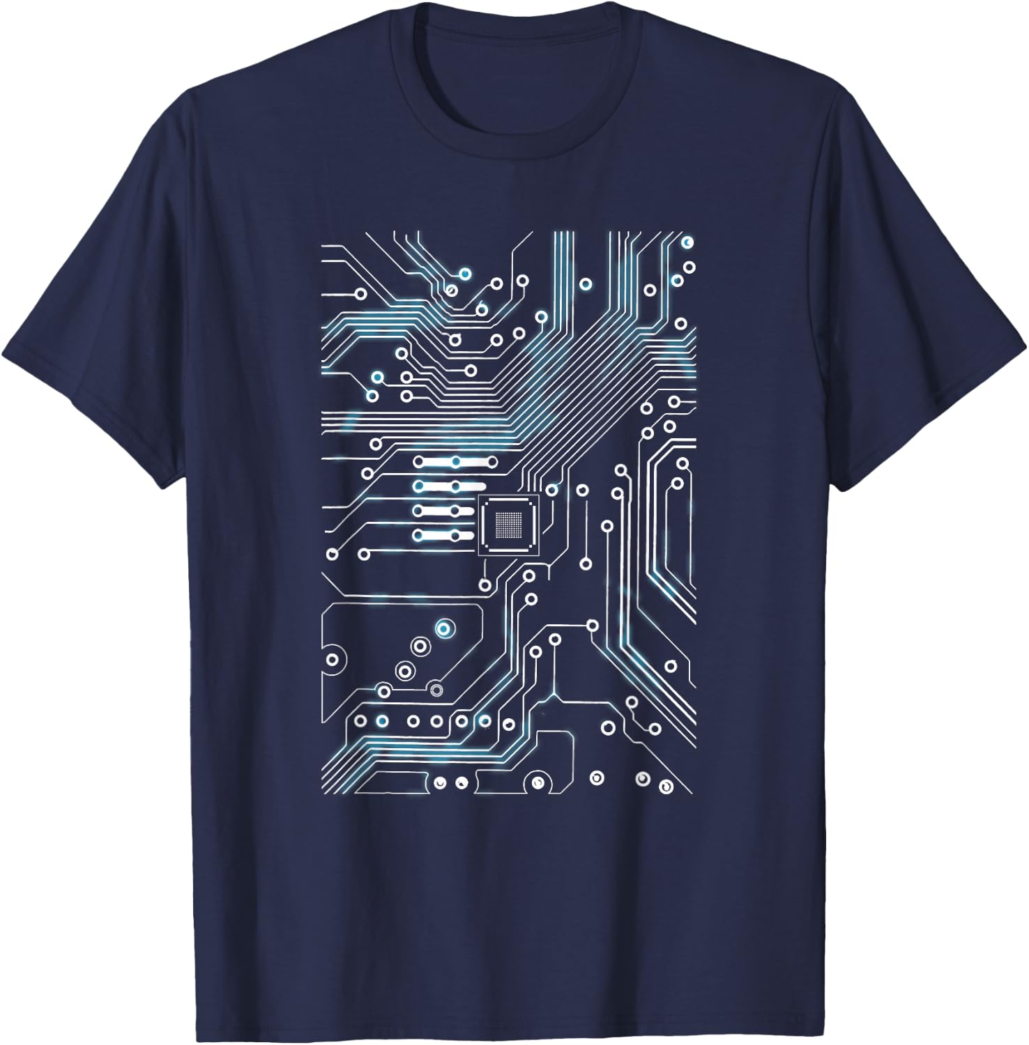 Chip Printed Circuit Cool Computer Techy Nerd Engineer T-Shirt - T-Shirt | Navy