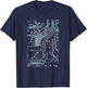 Chip Printed Circuit Cool Computer Techy Nerd Engineer T-Shirt - T-Shirt | Navy