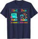 First Teach Then Beach Summer Break Vacation Hawaii Teacher T-Shirt - T-Shirt | Navy
