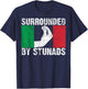 Funny Italian Gift Women Cool Surrounded By Stunads T-Shirt - T-Shirt | Navy