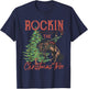 Funny Country Western Xmas Rockin Around The Christmas Tree T-Shirt - T-Shirt | Navy