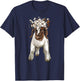 Boer goat with flower, show boer baby goat T-Shirt - T-Shirt | Navy