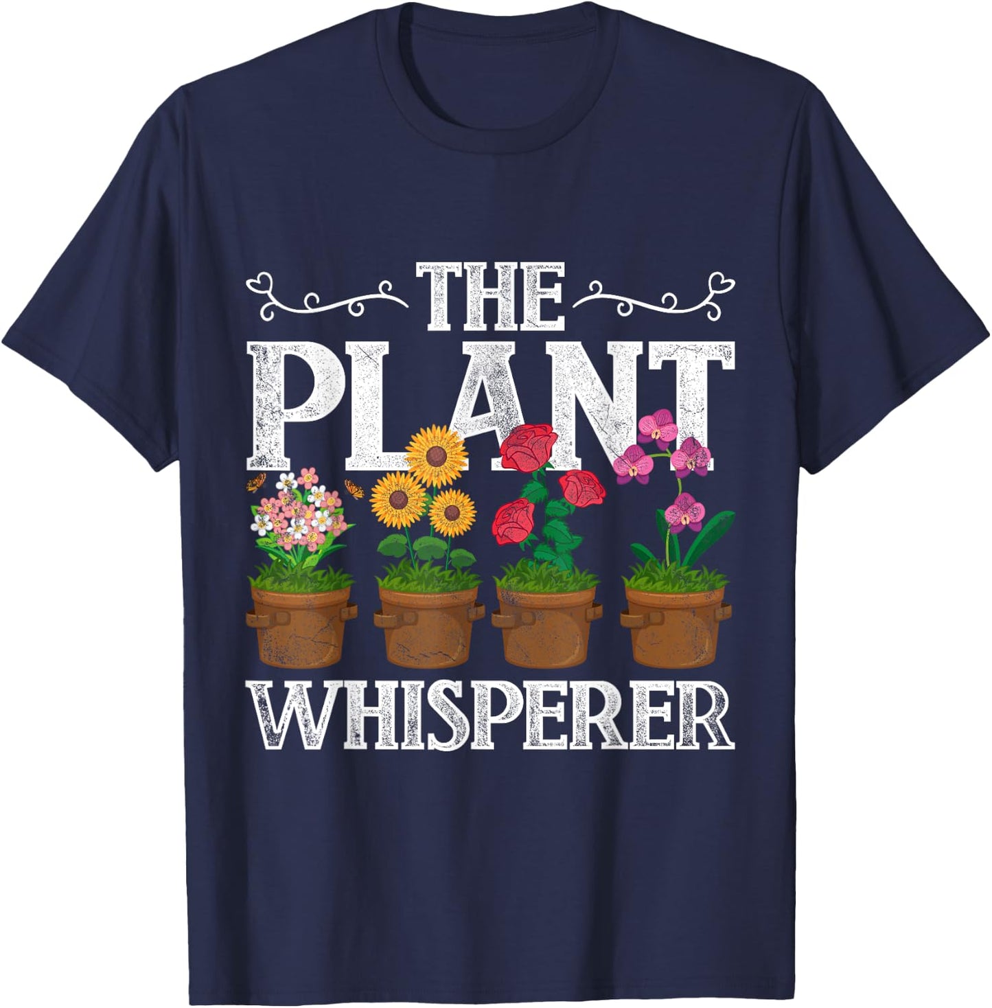 The Plant Whisperer Gardening T-Shirt - T-Shirt | Navy
