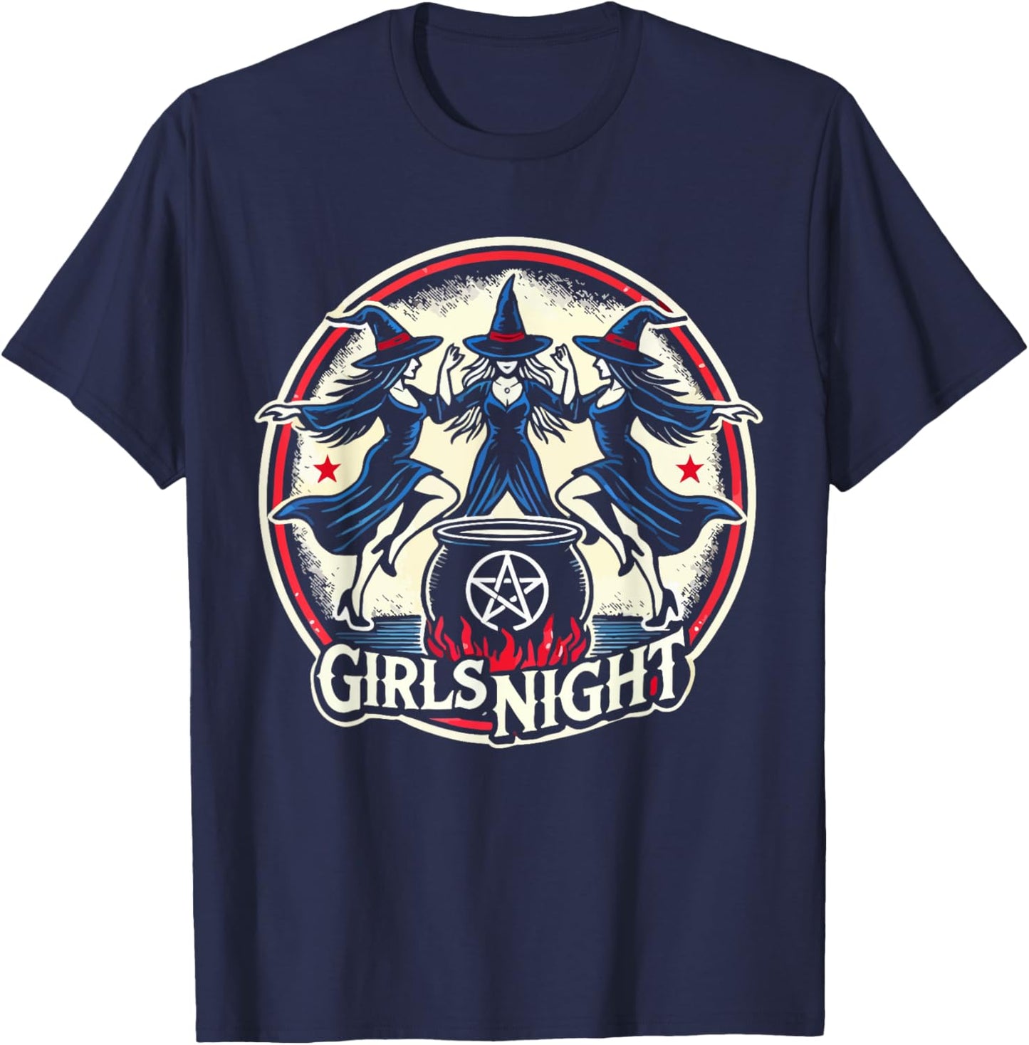 Girls Night Witch Coven Halloween Party T-Shirt - T-Shirt | Navy