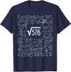 Square Root Of 576 Birthday Art 24 Years Old Math Nerd Geek T-Shirt - T-Shirt | Navy