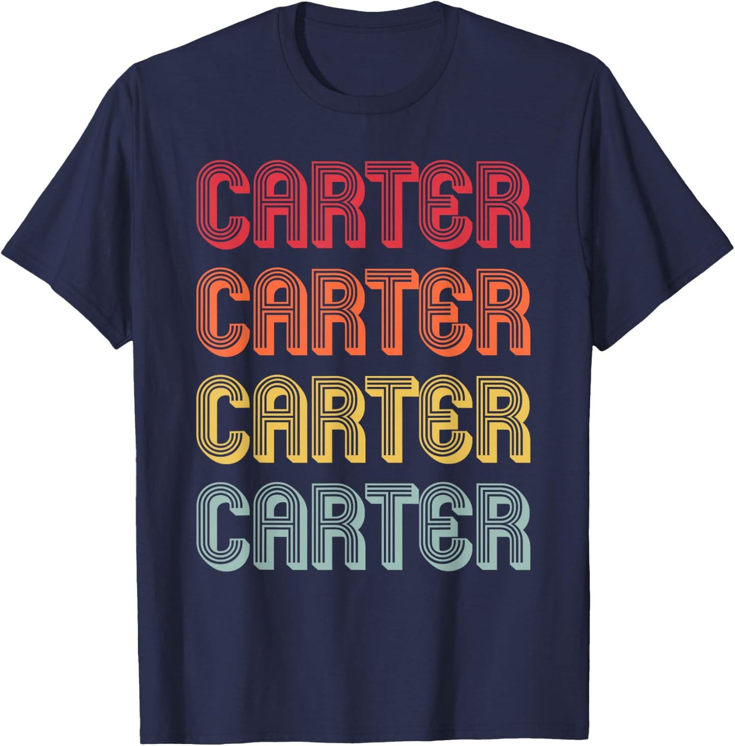 CARTER Gift Name Personalized Funny Retro Vintage Birthday T-Shirt - T-Shirt | Navy
