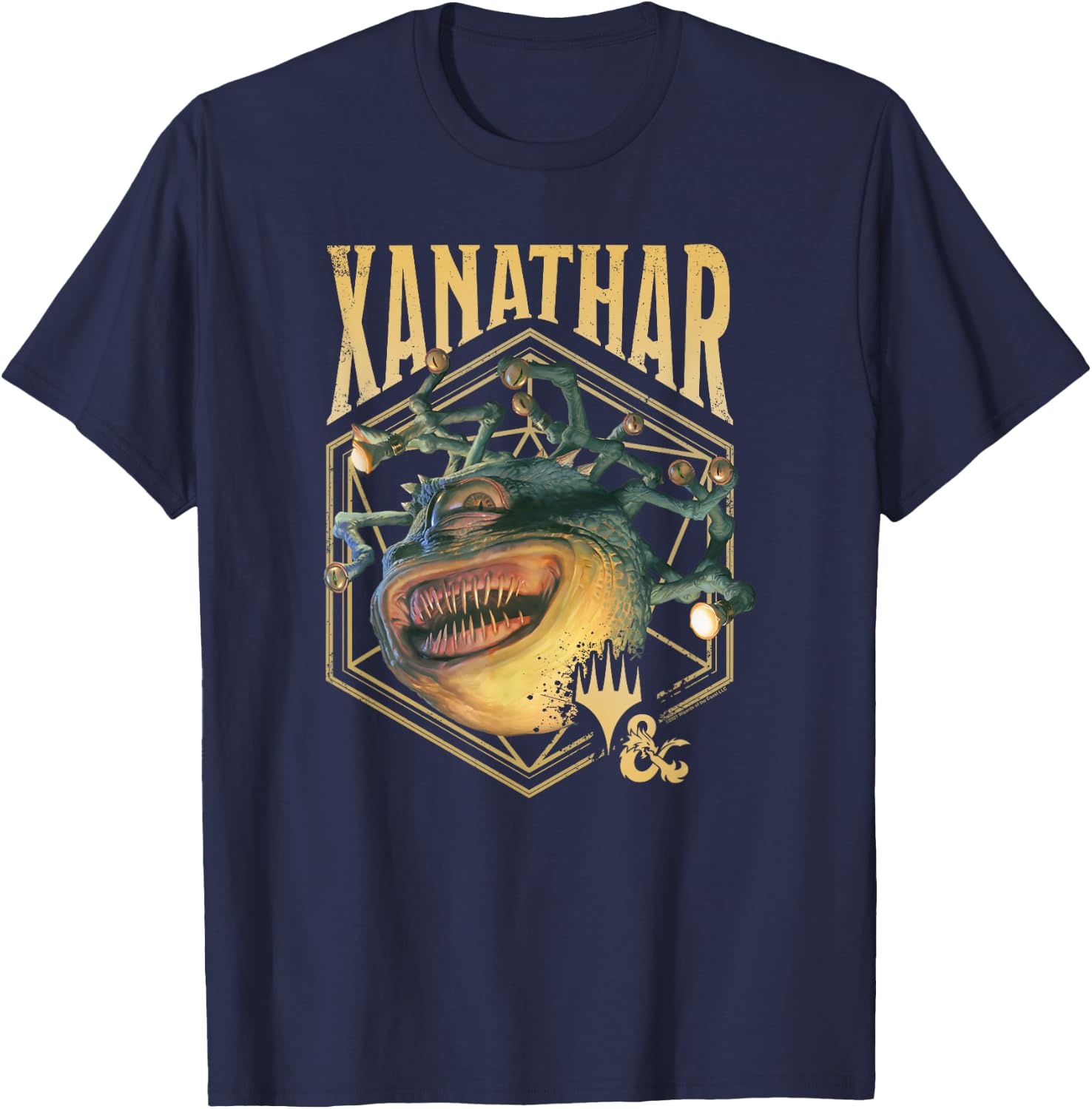 Magic: The Gathering D&D Xanathar Beholder Fury T-Shirt - T-Shirt | Navy