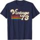 Vintage 1973 Birthday T-Shirt - T-Shirt | Navy