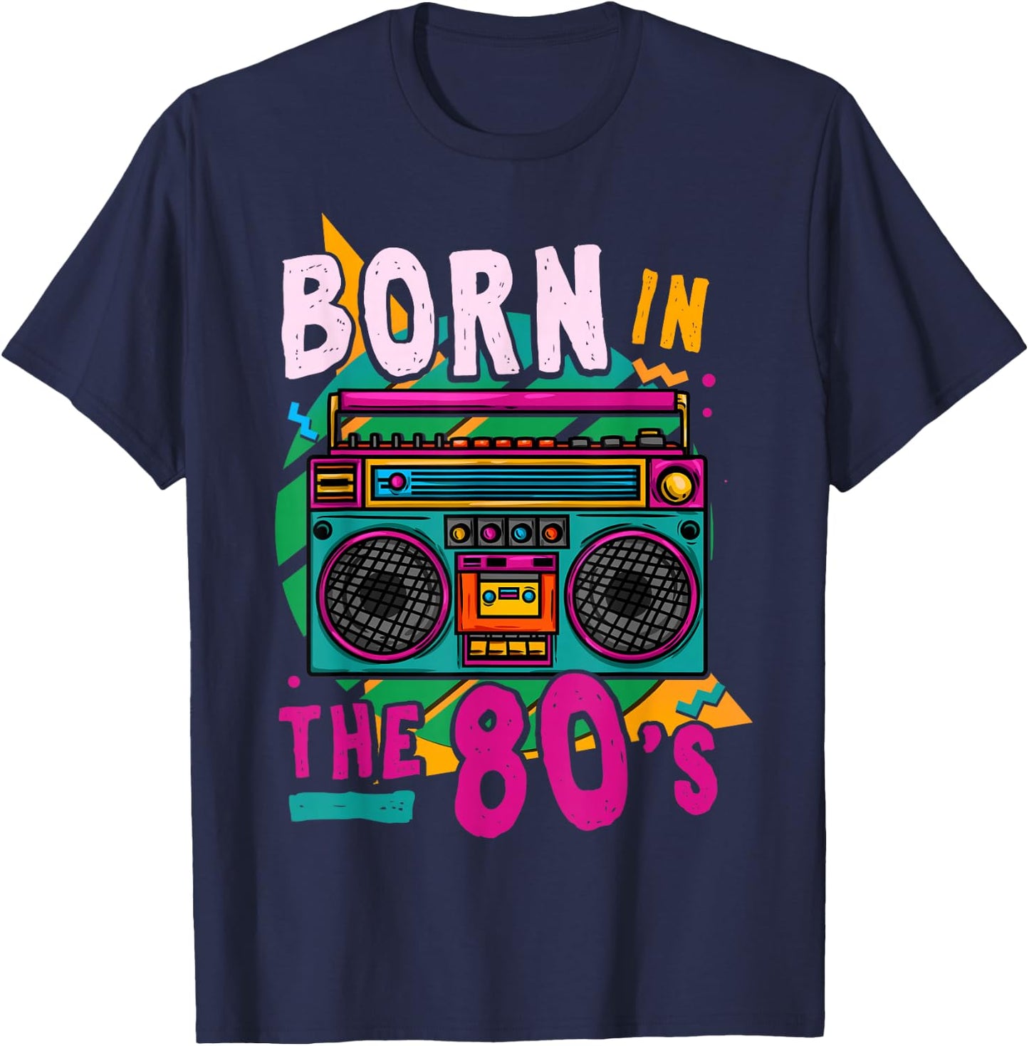1980 80s 80s Birthday Retro T-Shirt - T-Shirt | Navy
