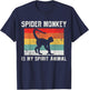 Spider Monkey Retro Vintage T-Shirt - T-Shirt | Navy