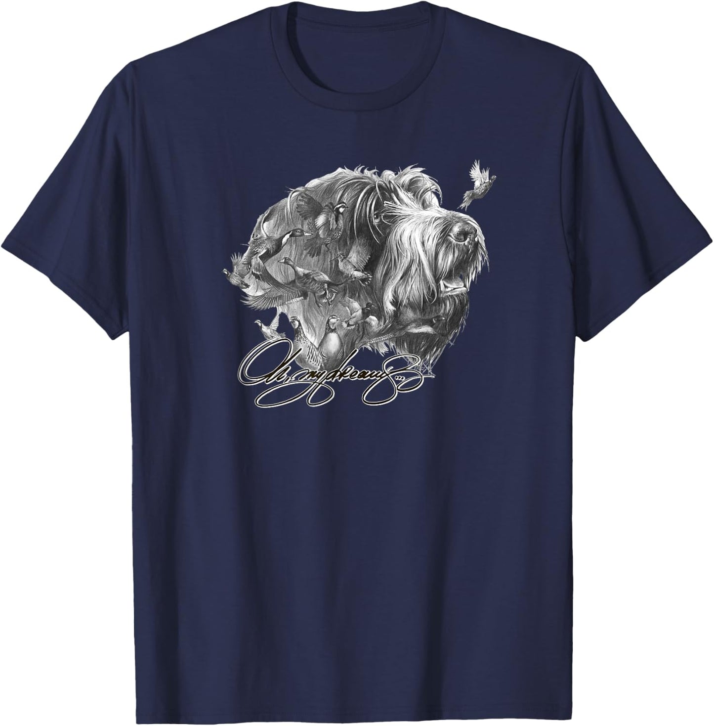 Wirehaired Pointing Griffon Shirt T-Shirt - T-Shirt | Navy