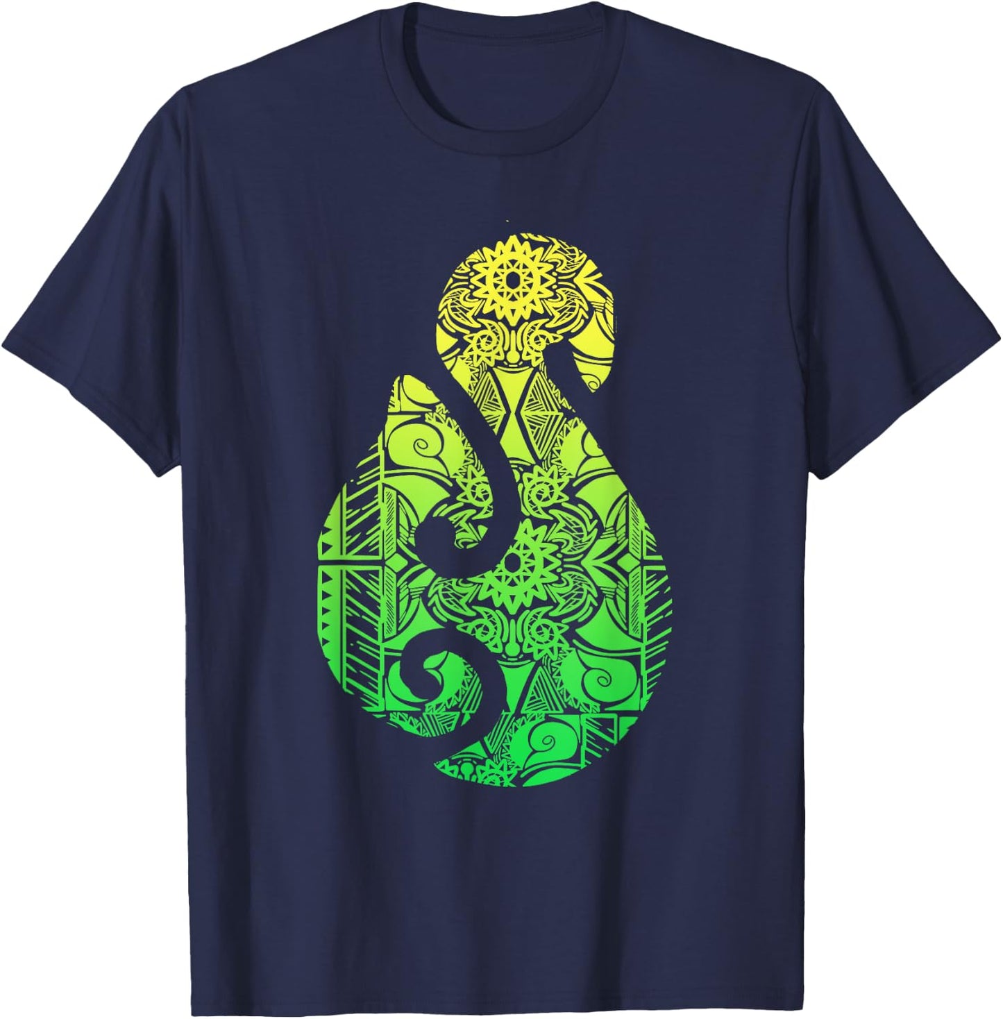 Maori Hook Polynesian New Zealand Culture Tattoo T-Shirt - T-Shirt | Navy