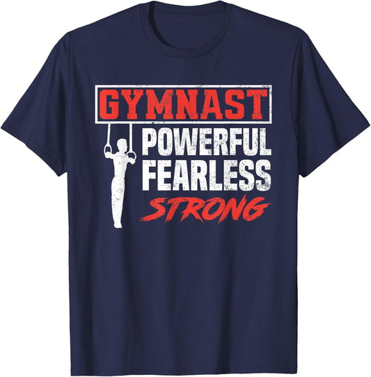 Boys Gymnastics Sports Strong Funny Gymnast T-Shirt - T-Shirt | Navy
