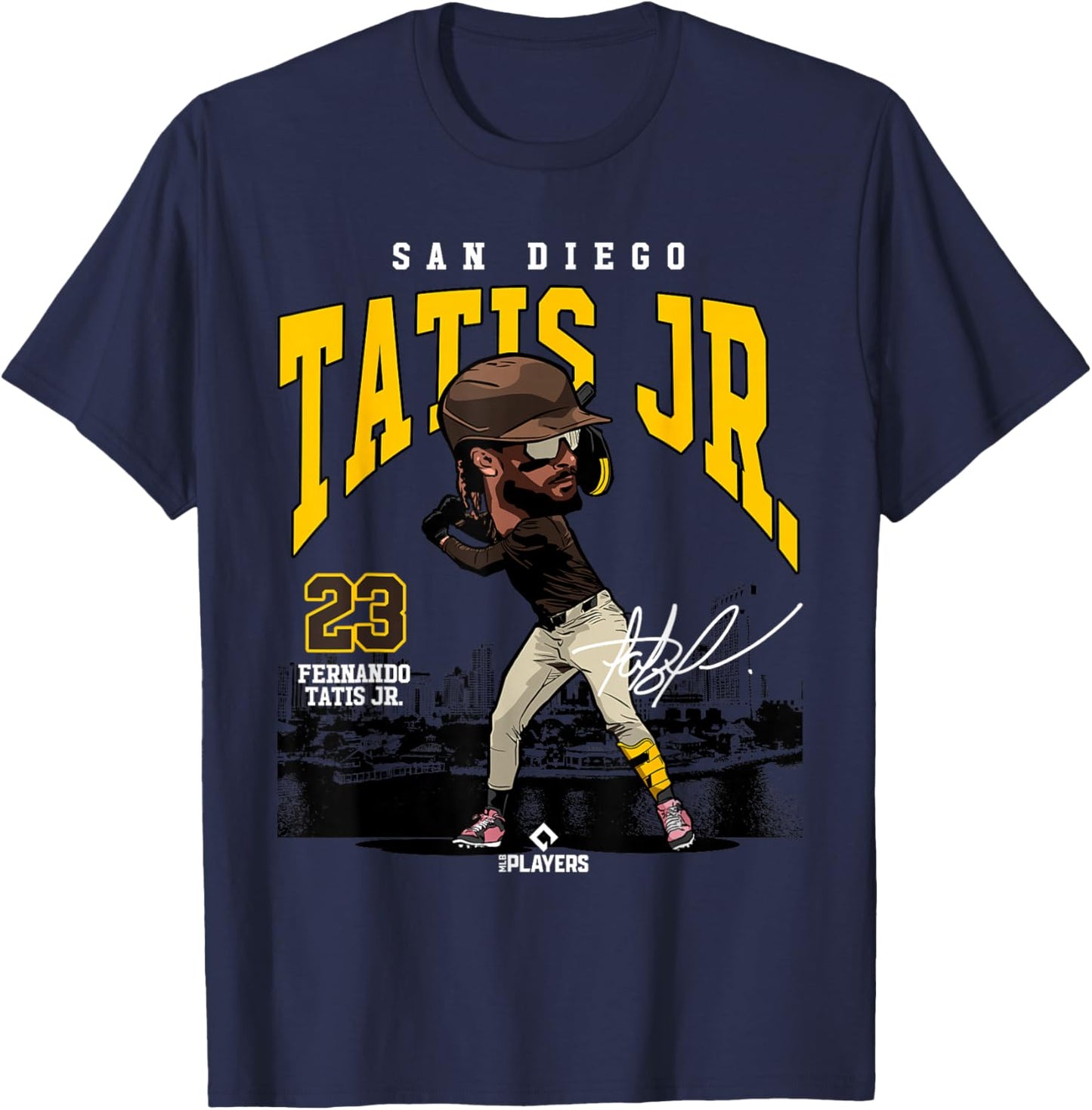 Fernando Tatis Jr | San Diego MLB Player League | MLBTAT4039 T-Shirt - T-Shirt | Navy