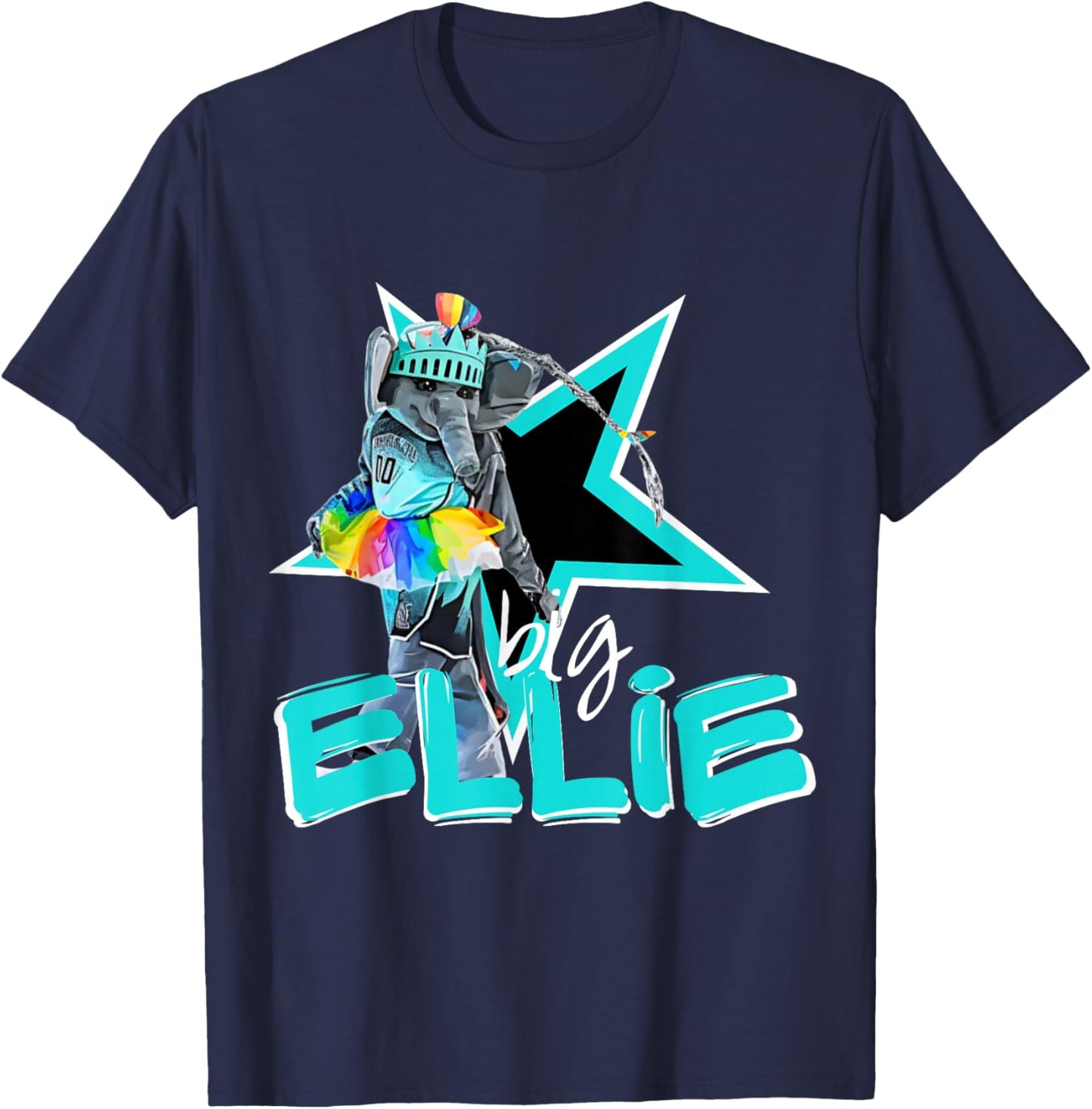 Big Ellie NY Liberty Mascot T-Shirt - T-Shirt | Navy
